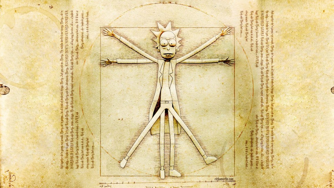 Vitruvian Man Rick And Morty 1136x640 Wallpaper Teahub Io