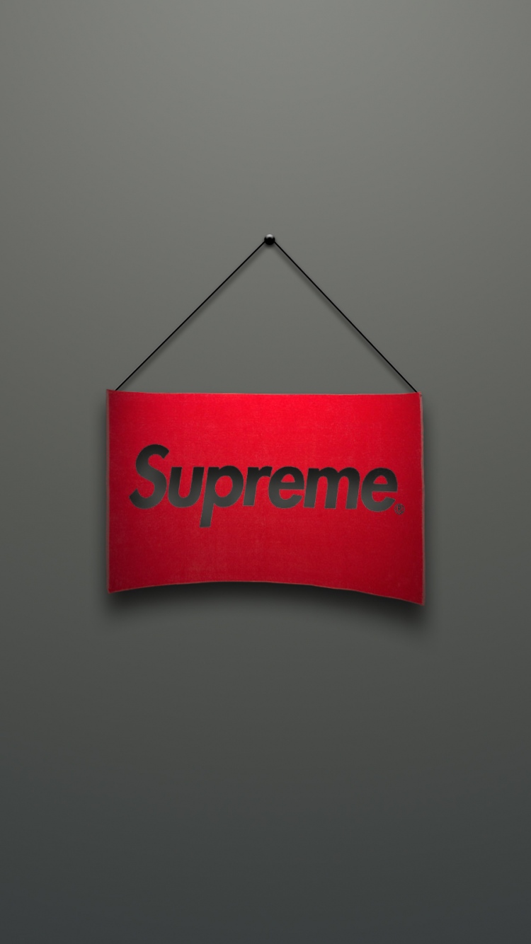 Supreme Logo Red Minimalism Supreme Hd Wallpaper Iphone 6 750x1334 Wallpaper Teahub Io