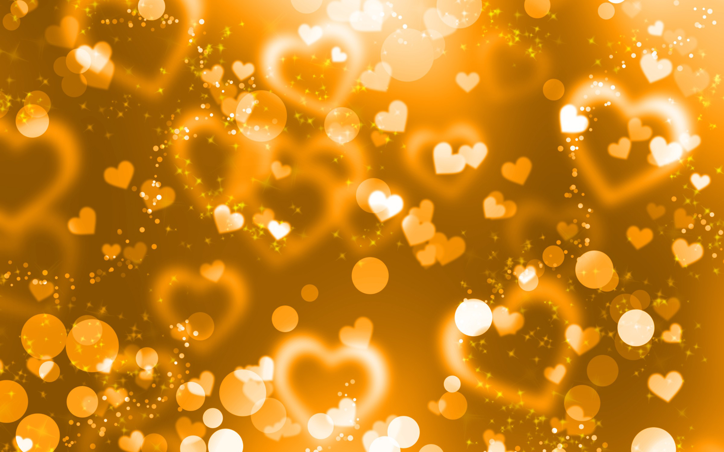 Gold Heart Background Hd - 2400x1500 Wallpaper 