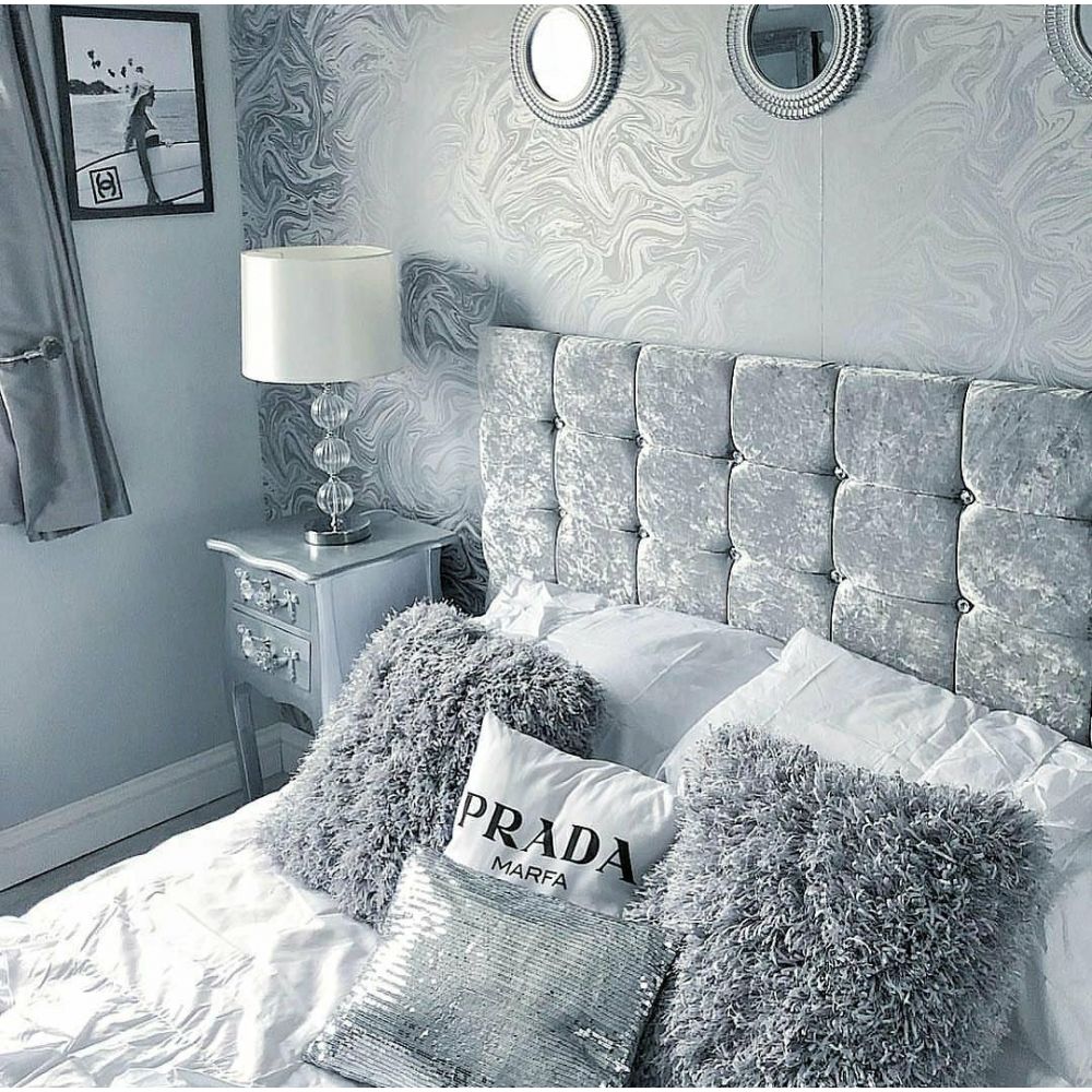 Silver Grey Wallpaper Bedroom 1000x1000 Wallpaper Teahub Io