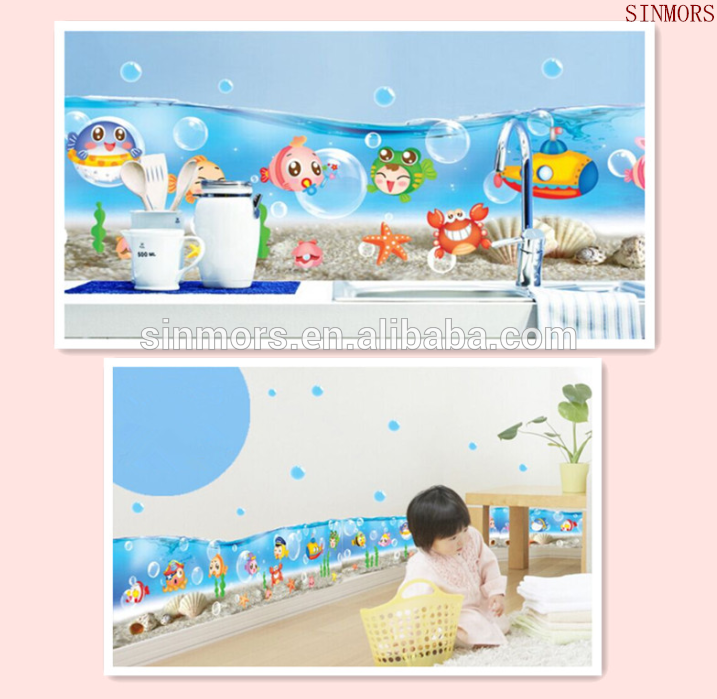 Cartoon Animal Kids Wall Decals Sticker Wallpaper Border - Self Adhesive Wallpaper Border Kids - HD Wallpaper 