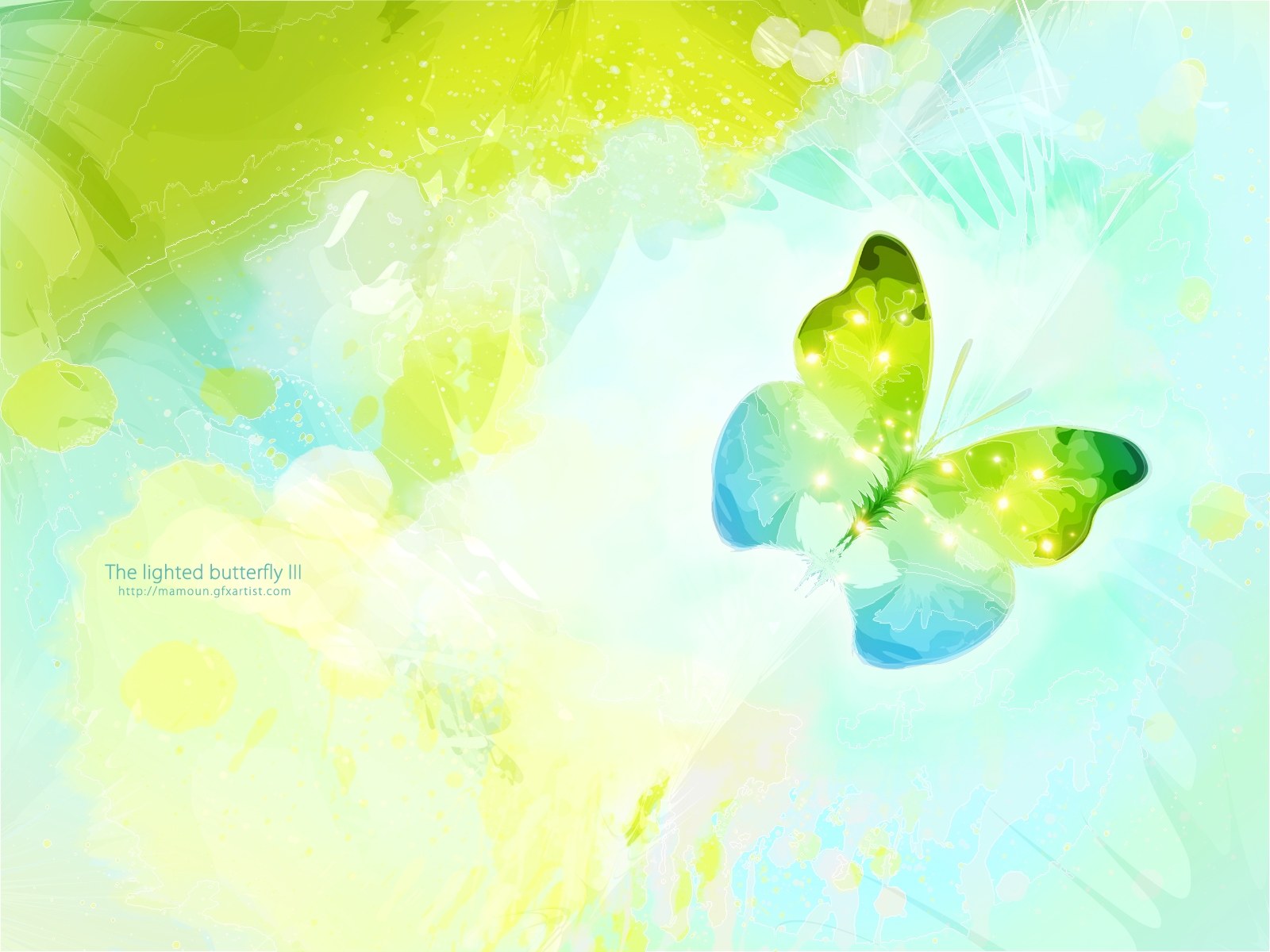 Latest Full Hd Wallpapers - Light Green Colour Background With Butterfly -  1600x1200 Wallpaper 