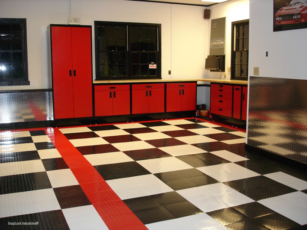 Stylish Checkered Garage Floor Astounding Flooring - Palace Of Venaria ...