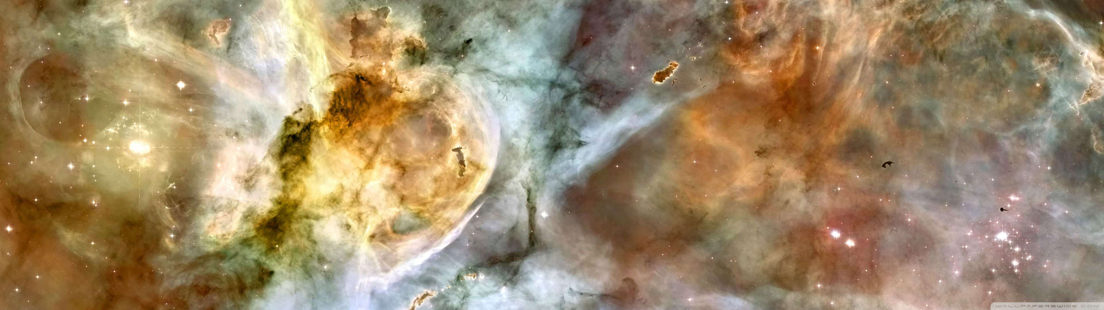Carina Nebula Dual Monitor Wallpaper - Carina Nebula - HD Wallpaper 