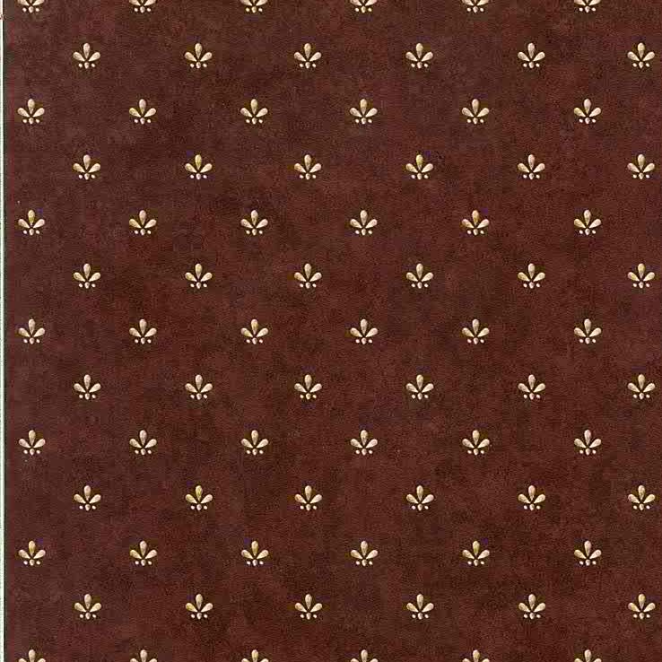 Maroon Beige Vintage Wallpaper, Small Scale Floral,faux - Carpet