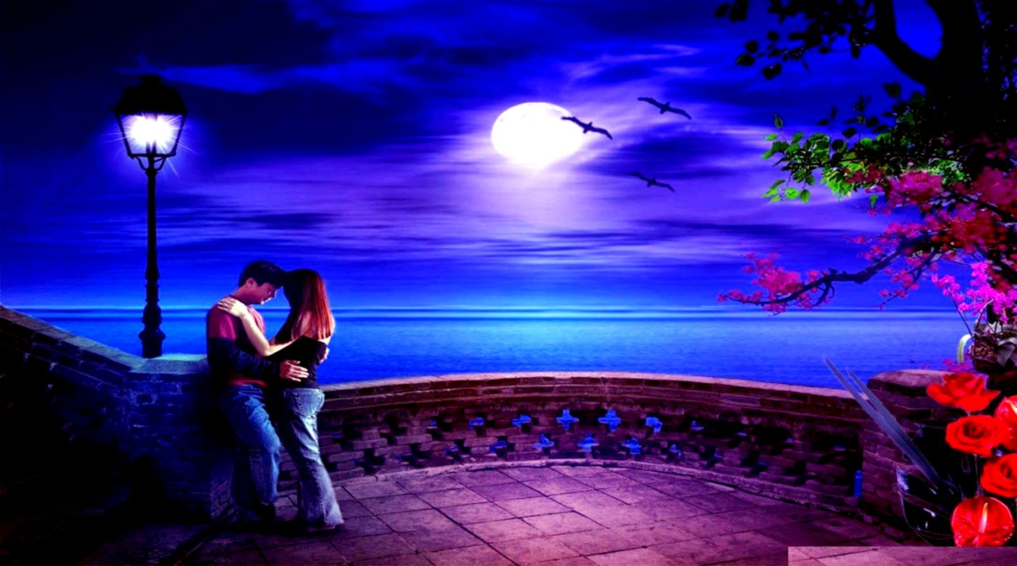 Romantic Night With Gf Romantic Wallpapers Free Download - Love Romantic  Picsart Background - 1456x810 Wallpaper 