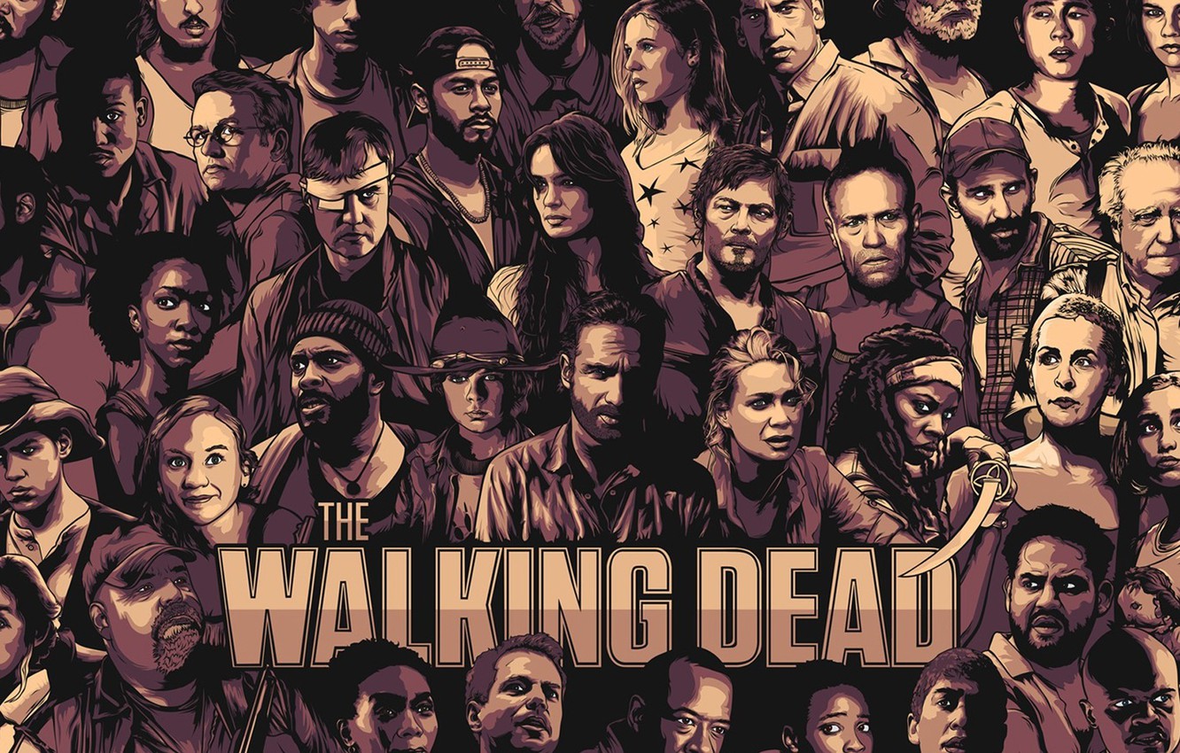 Photo Wallpaper The Walking Dead The Walking Dead Walking Dead Wallpaper Art 1332x850 Wallpaper Teahub Io