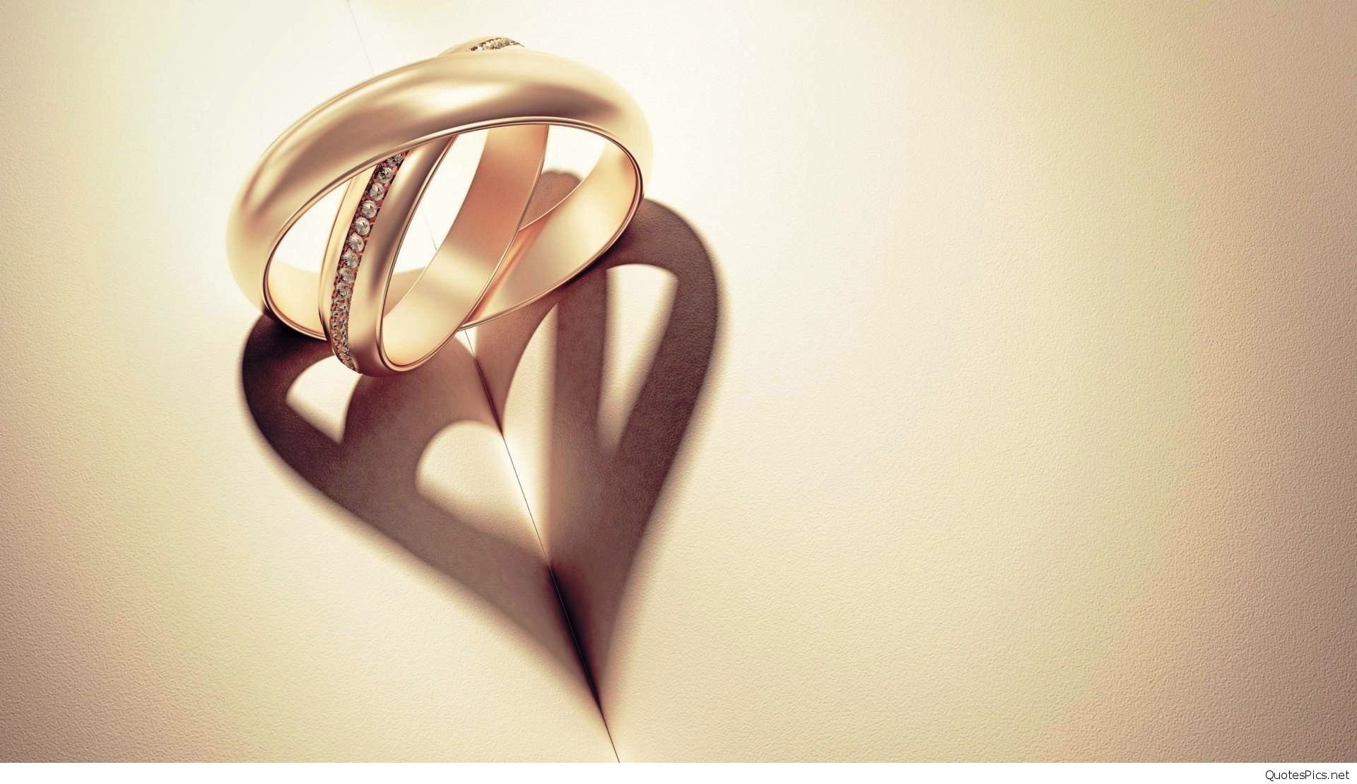 Couple Gold Rings Makes Heart Amazing Love Wallpapers - Most Awaited Day Of My Life - HD Wallpaper 