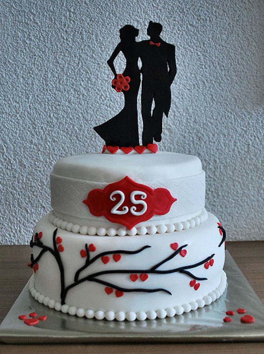 25th Marriage Anniversary Cake 900x13 Wallpaper Teahub Io