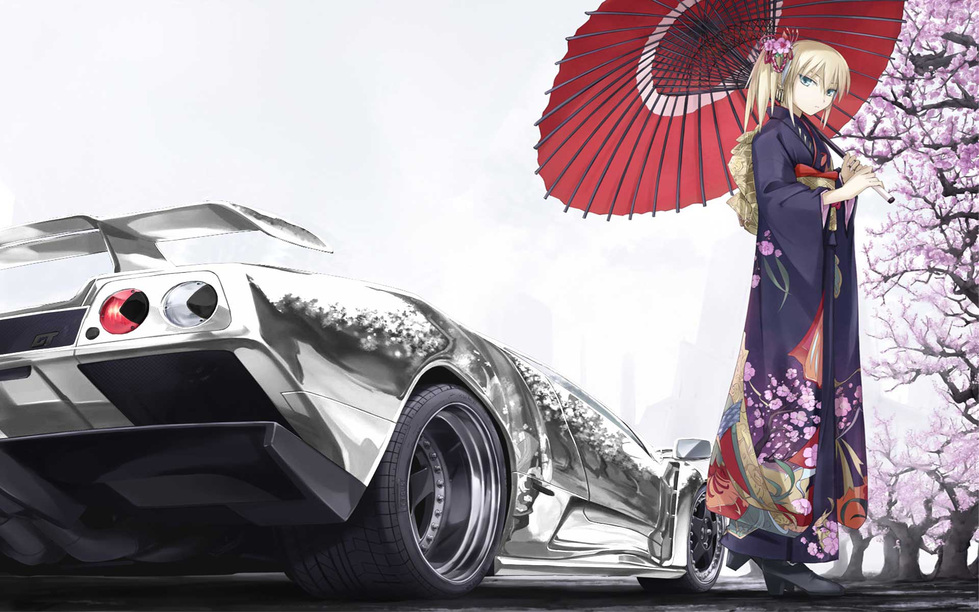 Anime Girl With Car PFP