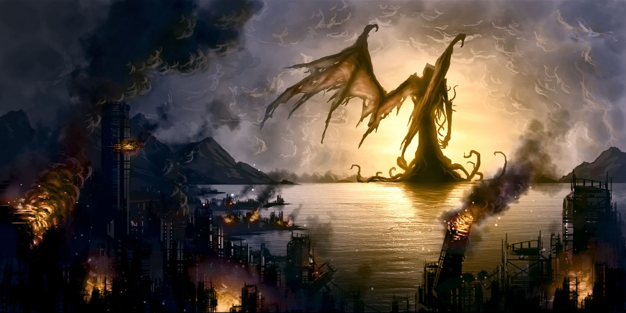 Cthulhu Background Hd - HD Wallpaper 