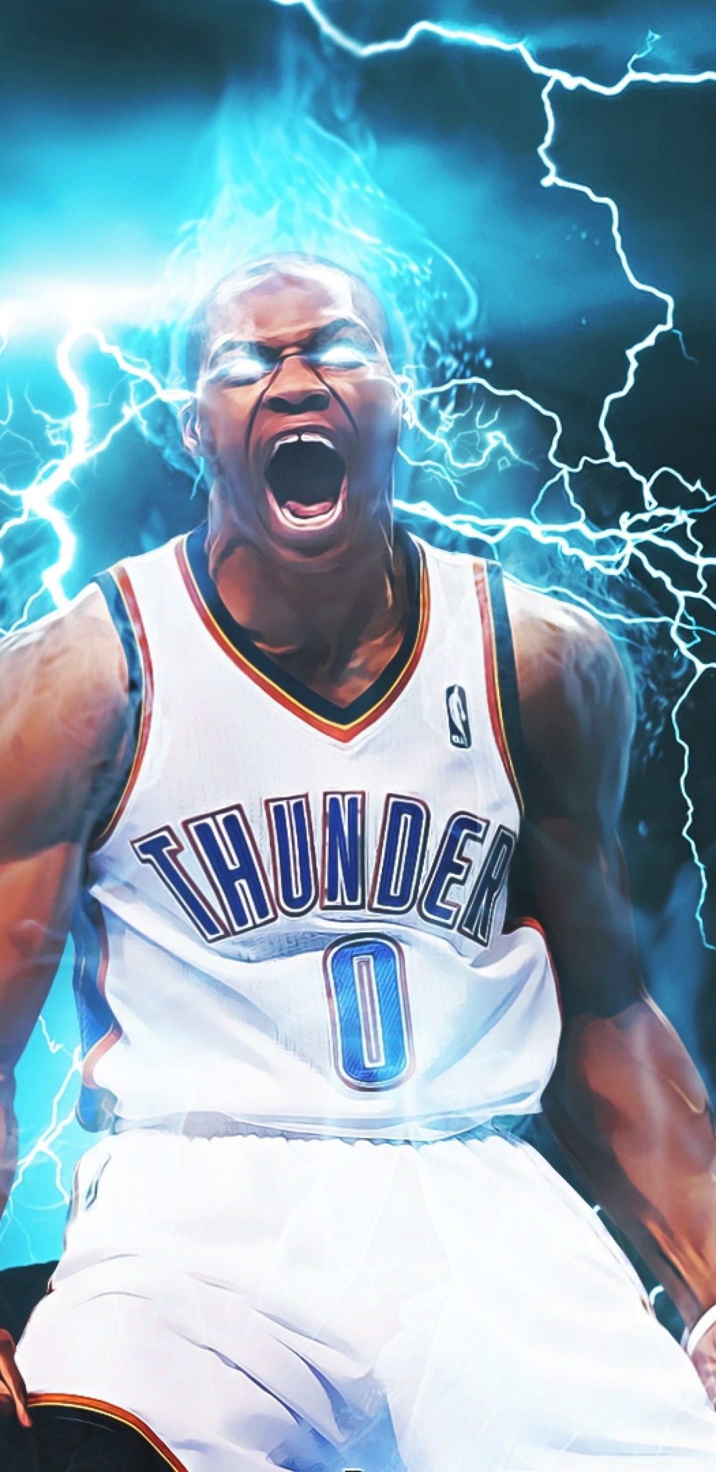 Oklahoma City Thunder, Russell Westbrook, Basketball - 1440x2960 ...