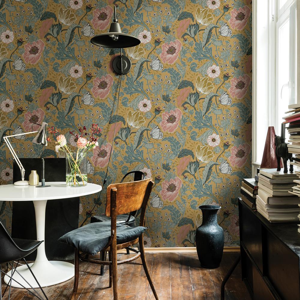 Brewster Anemone Mustard - 1000x1000 Wallpaper - teahub.io
