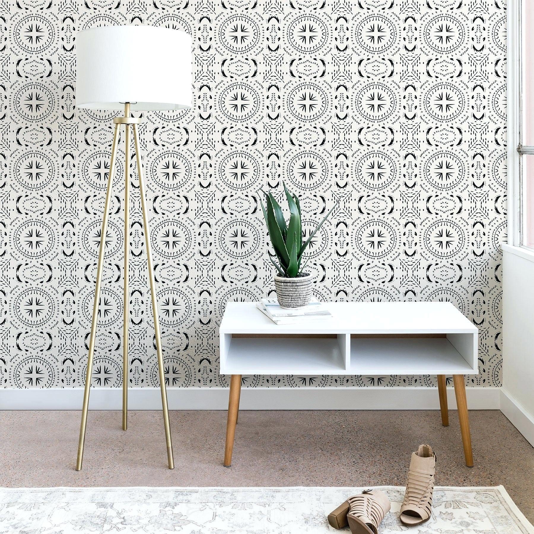 Cheap Peel And Stick Wallpaper Mandala Tile Light Wallpaper - Wallpaper - HD Wallpaper 