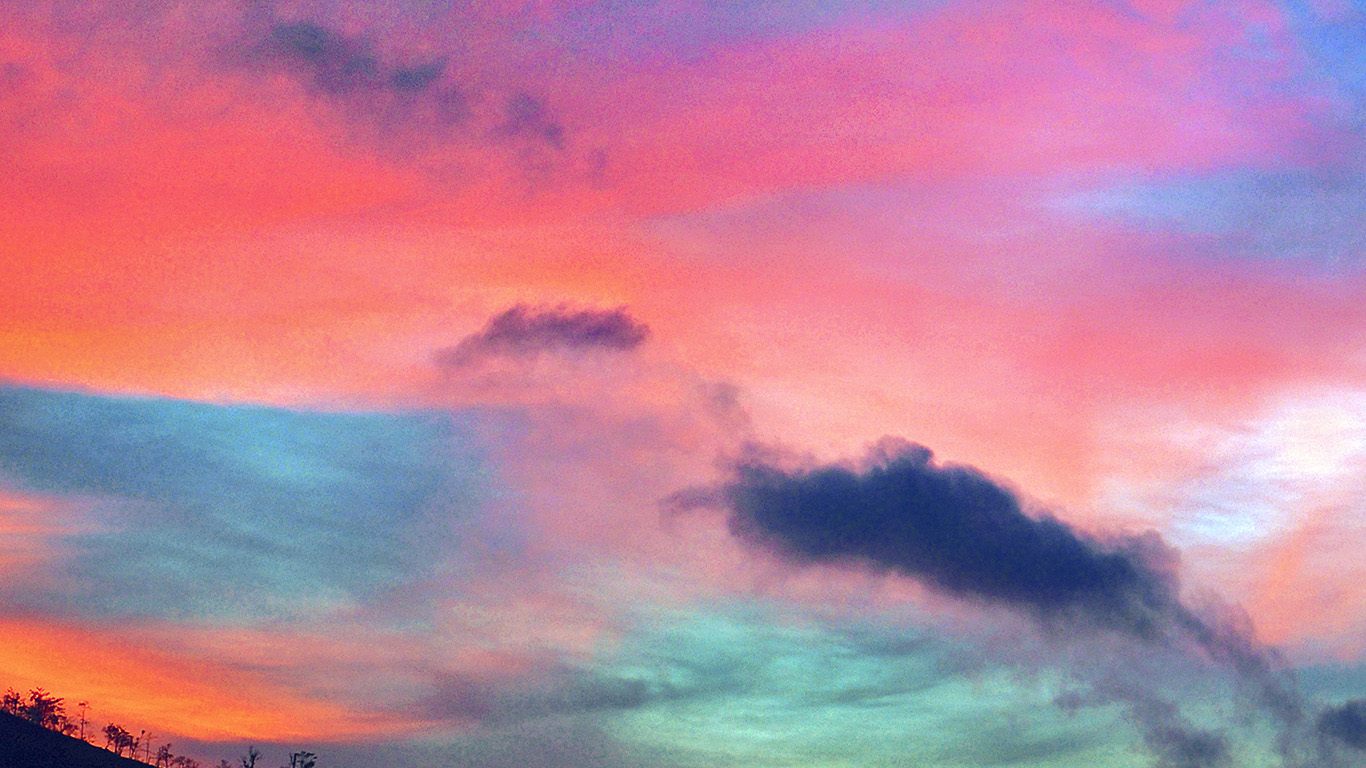 Blue And Pink Sky 1366x768 Wallpaper Teahub Io