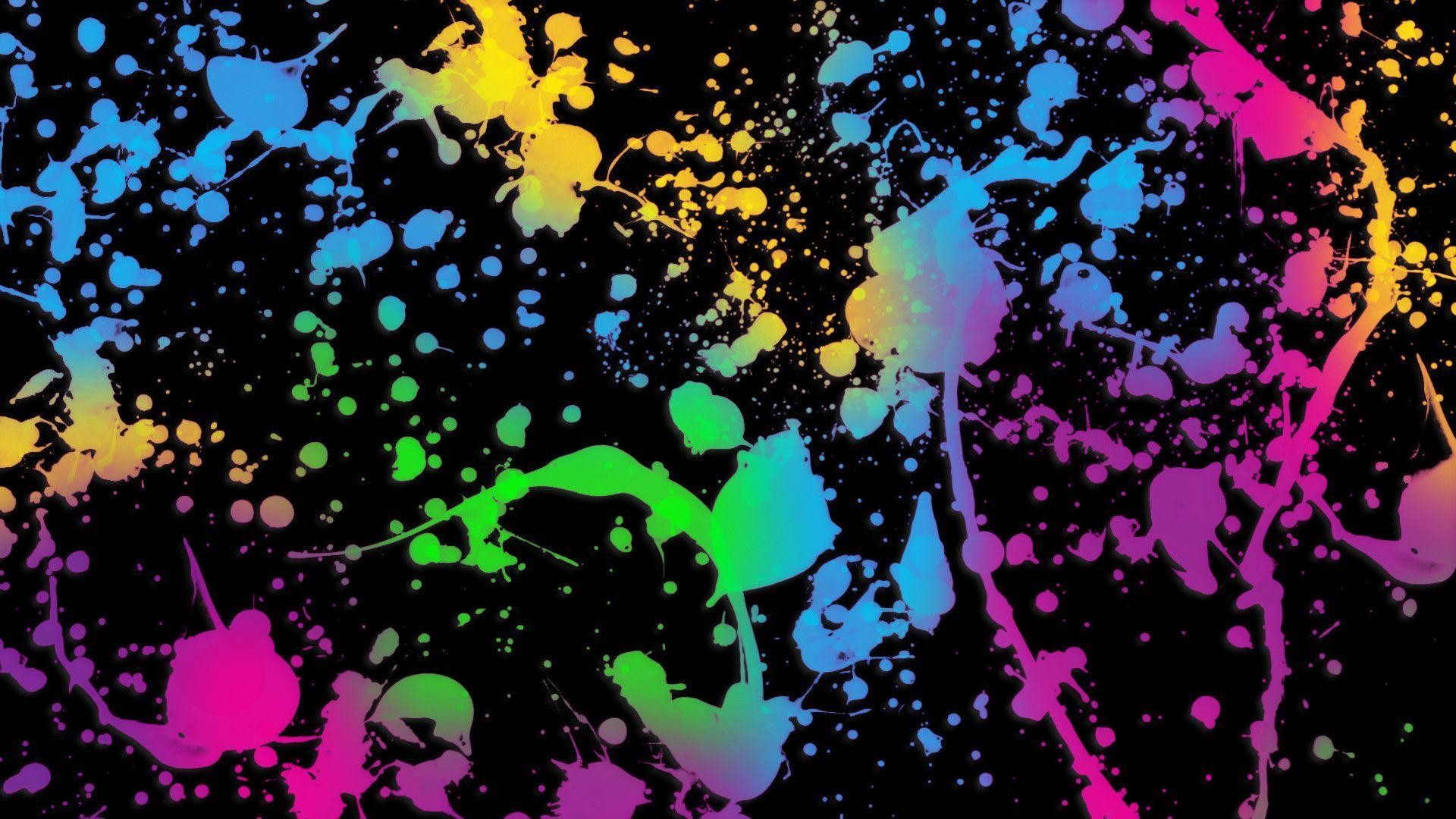 1920x1080, Splatter Paint Wallpaper 1920ã 1080 High - Glow In The Dark