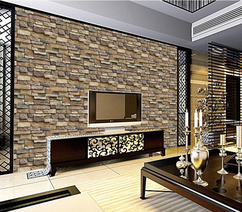 Self Adhesive Various Styles Of Brick Wallpaper Hotel - Brick Wall Stickers For Living Room - HD Wallpaper 