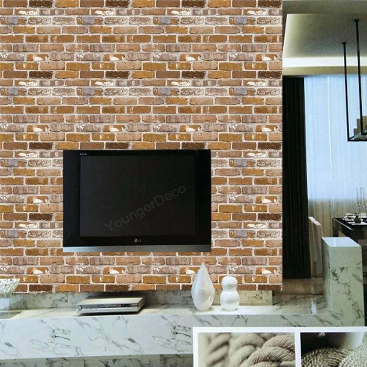 3d Brick Wall Wallpaper Brick Pattern Waterproof Thickened - Indoor Wall Paper Ideas - HD Wallpaper 