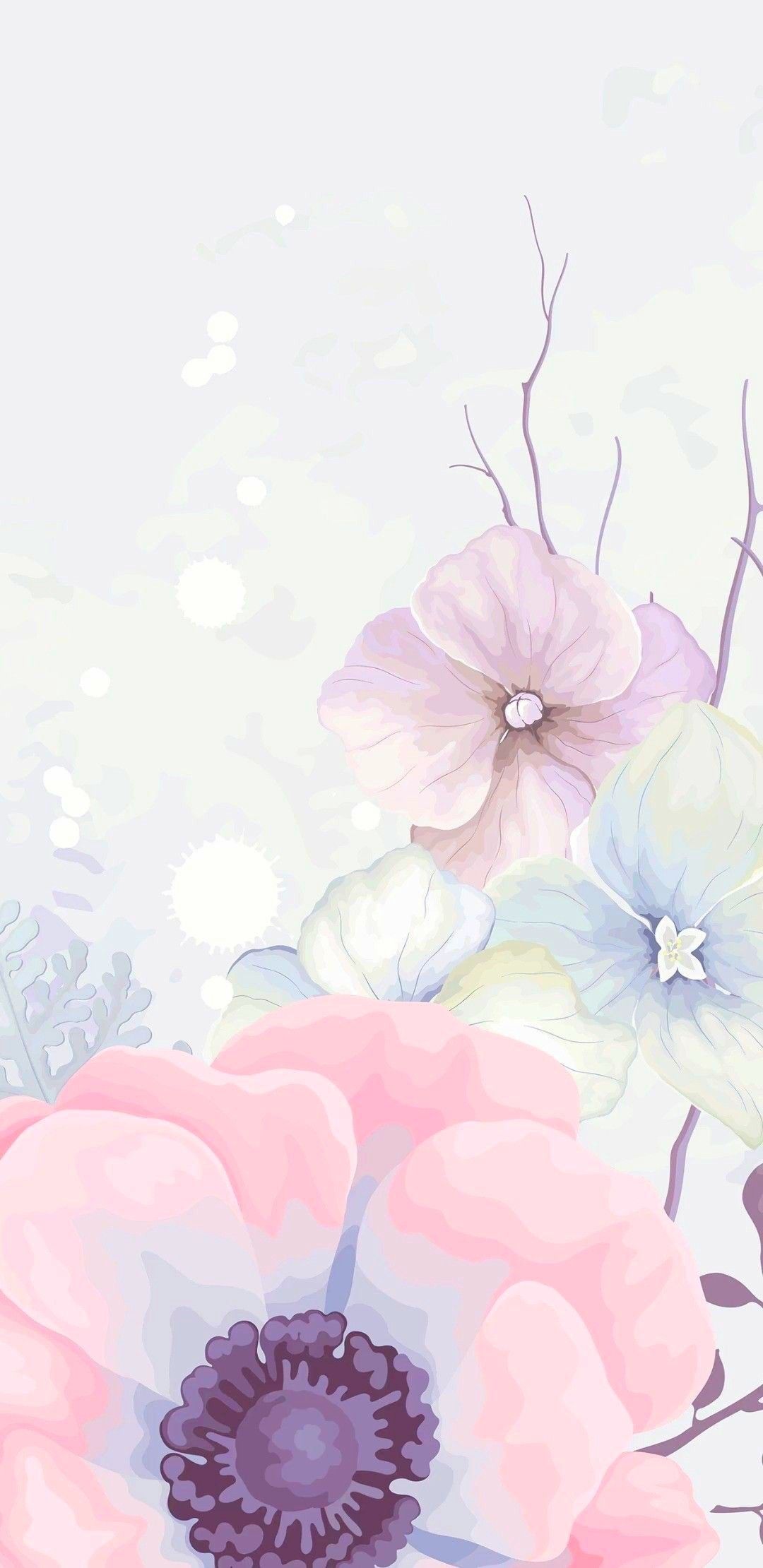 Pastel Floral Wallpaper Iphone - 1080x2220 Wallpaper 