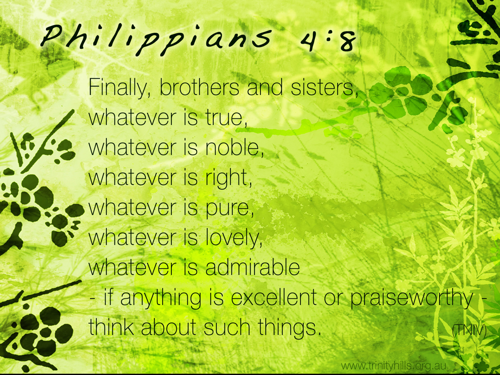 Philippians 4 8 Niv - 1600x1200 Wallpaper - teahub.io