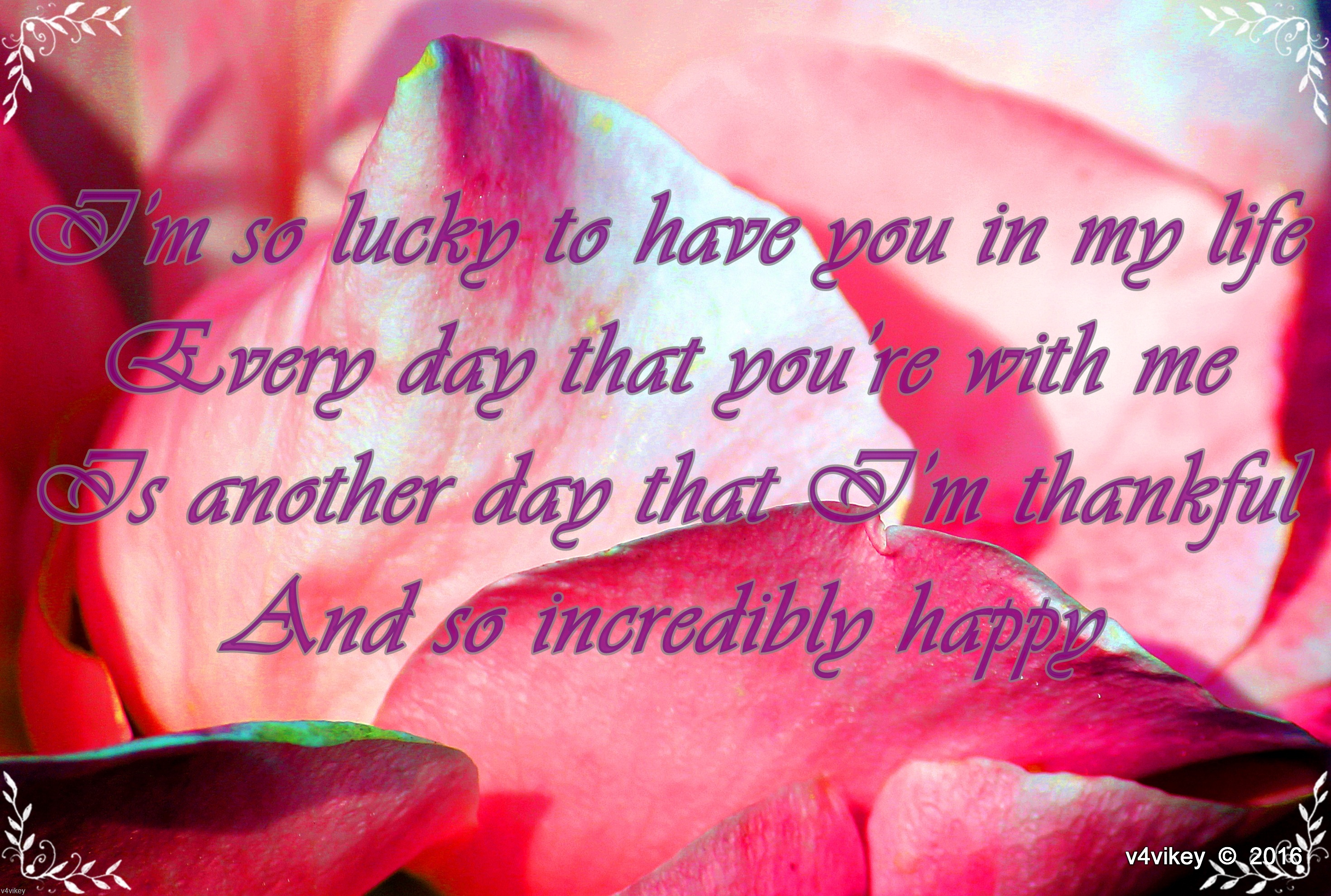 Im So Lucky To Have You In My Life 2940x1979 Wallpaper Teahub io