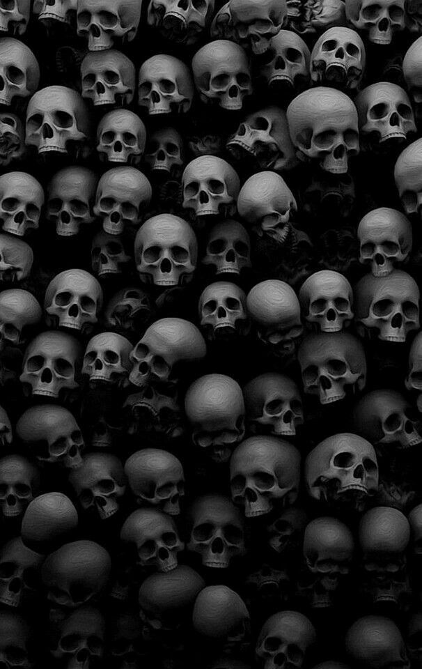 Black And White Skull Wallpaper - HD Wallpaper 