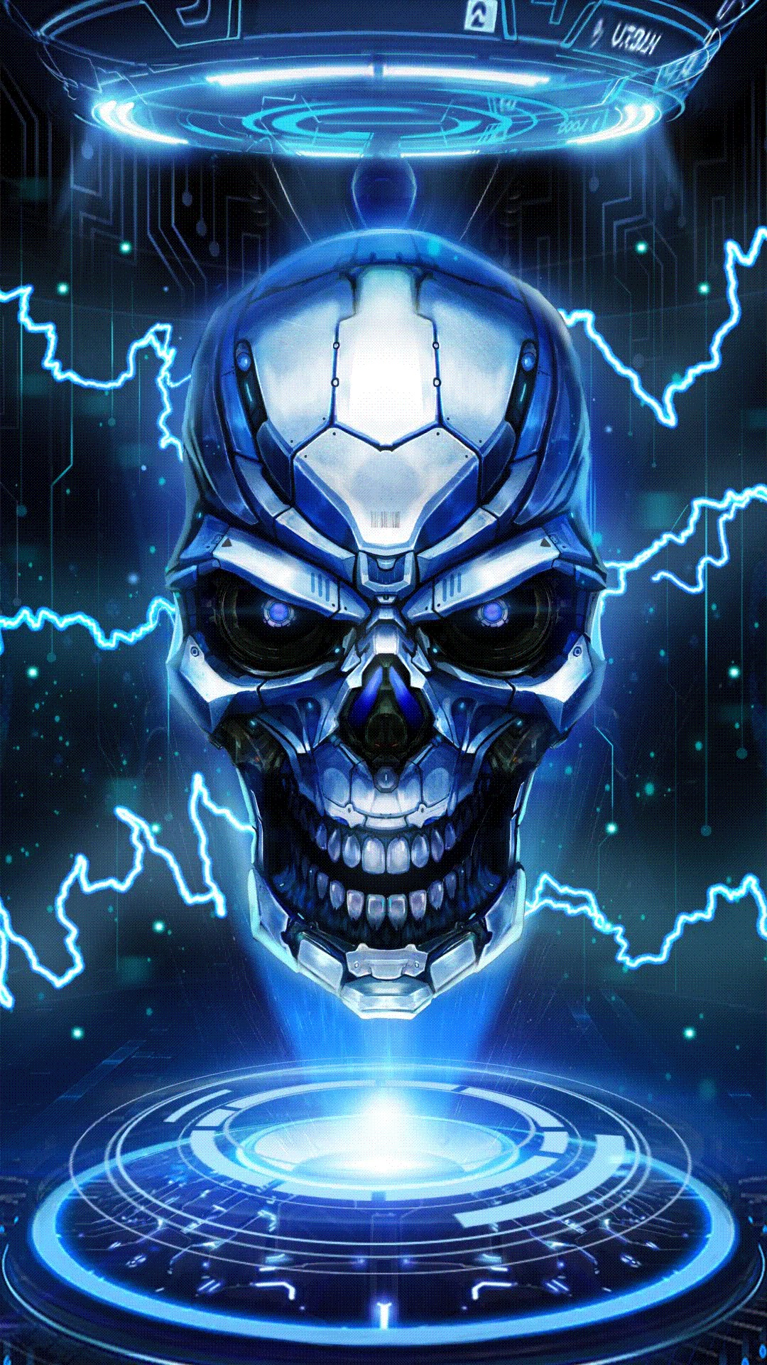 New Cool Skull Live Wallpaper Android Wallpapers From - Blue Fire Skull