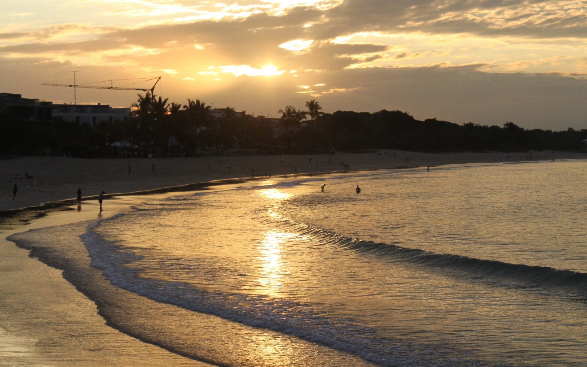 Sea And Ocean Water Beach Landscape Sunset Seashore - 16:10 Aspect Ratio - HD Wallpaper 