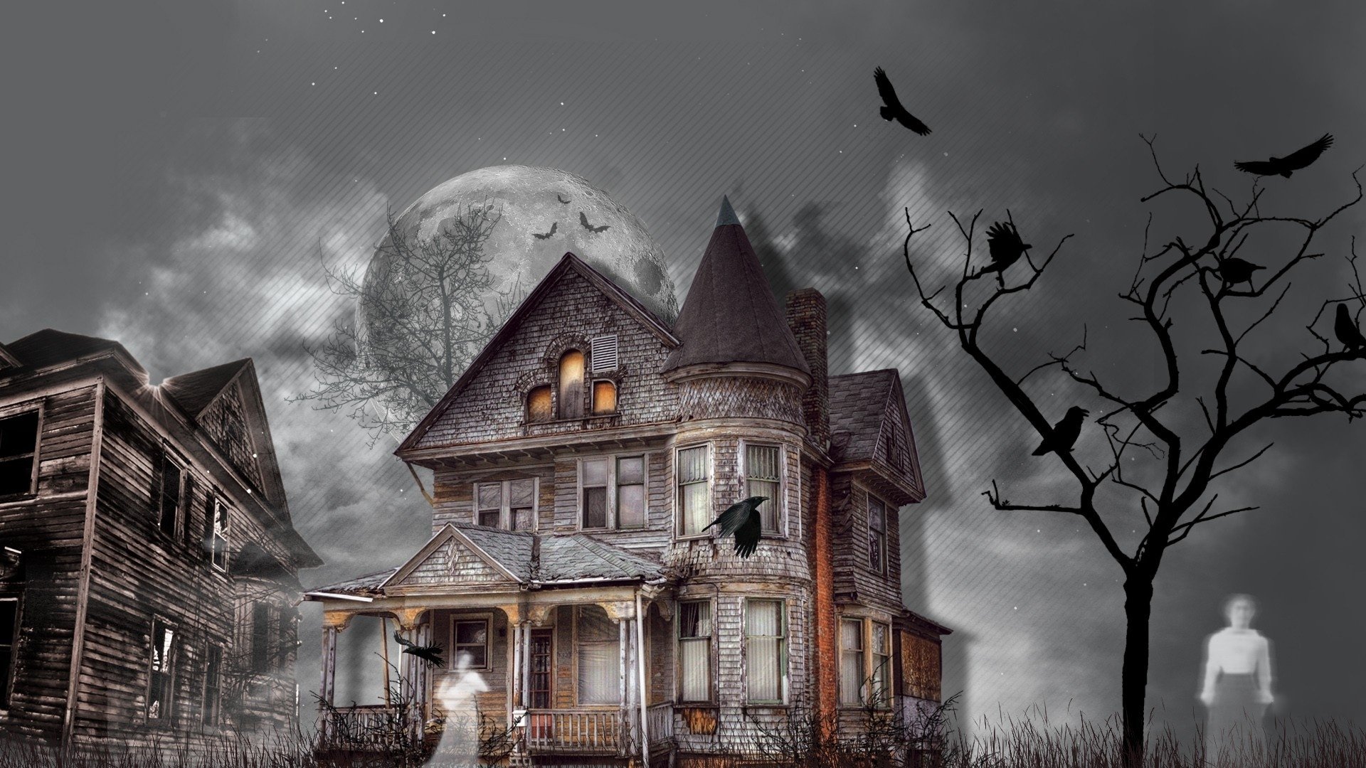 Ghost Halloween Wallpapers Haunted House - 1920x1080 Wallpaper - teahub.io