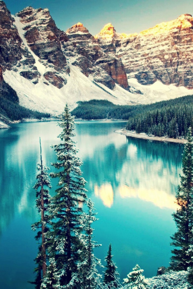 Nature Iphone Wallpaper Hd - Moraine Lake - 640x960 Wallpaper 