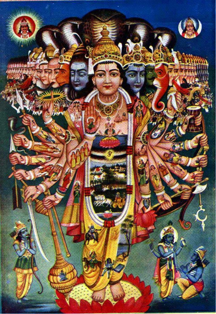 Lord Vishnu Virat Swaroop - HD Wallpaper 
