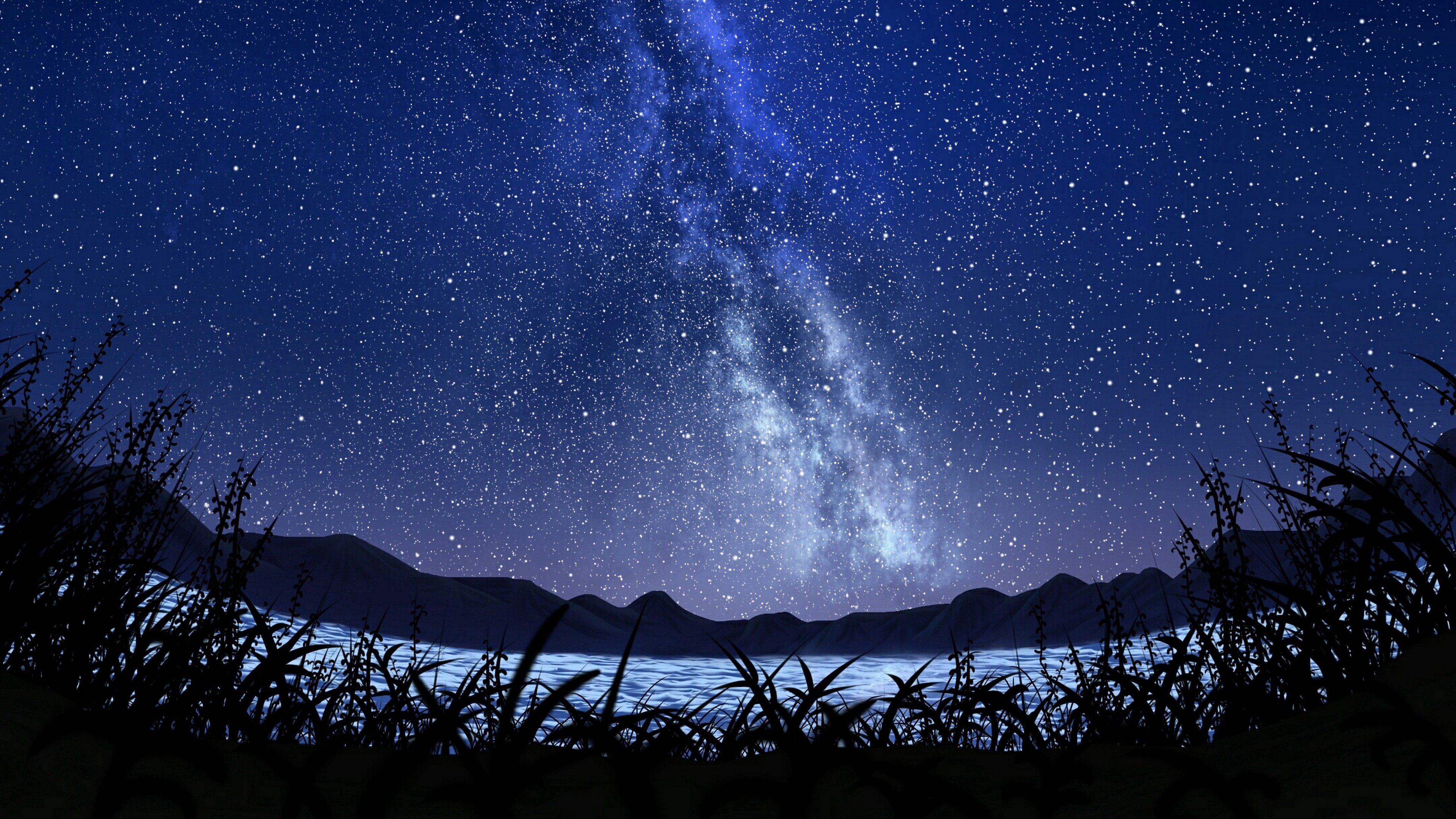 Anime Starry Night Sky Background X Wallpaper Teahub Io