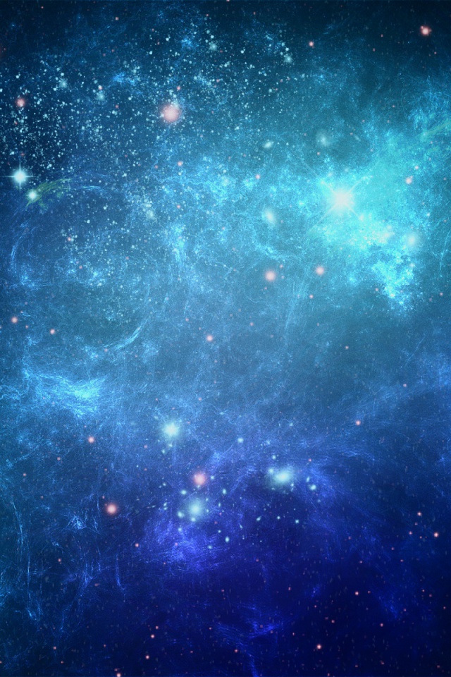Iphone X Blue Stars Wallpaper Resolution - High Resolution Galaxy Background  - 640x960 Wallpaper 