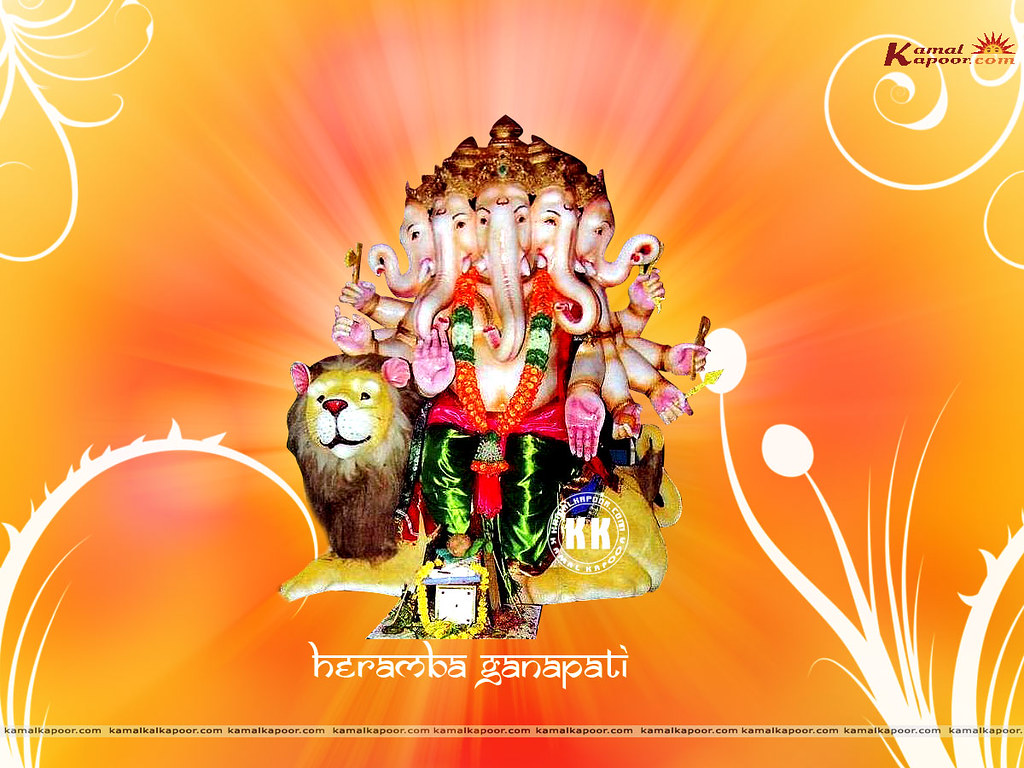 Heramba Ganapathi Hd - HD Wallpaper 