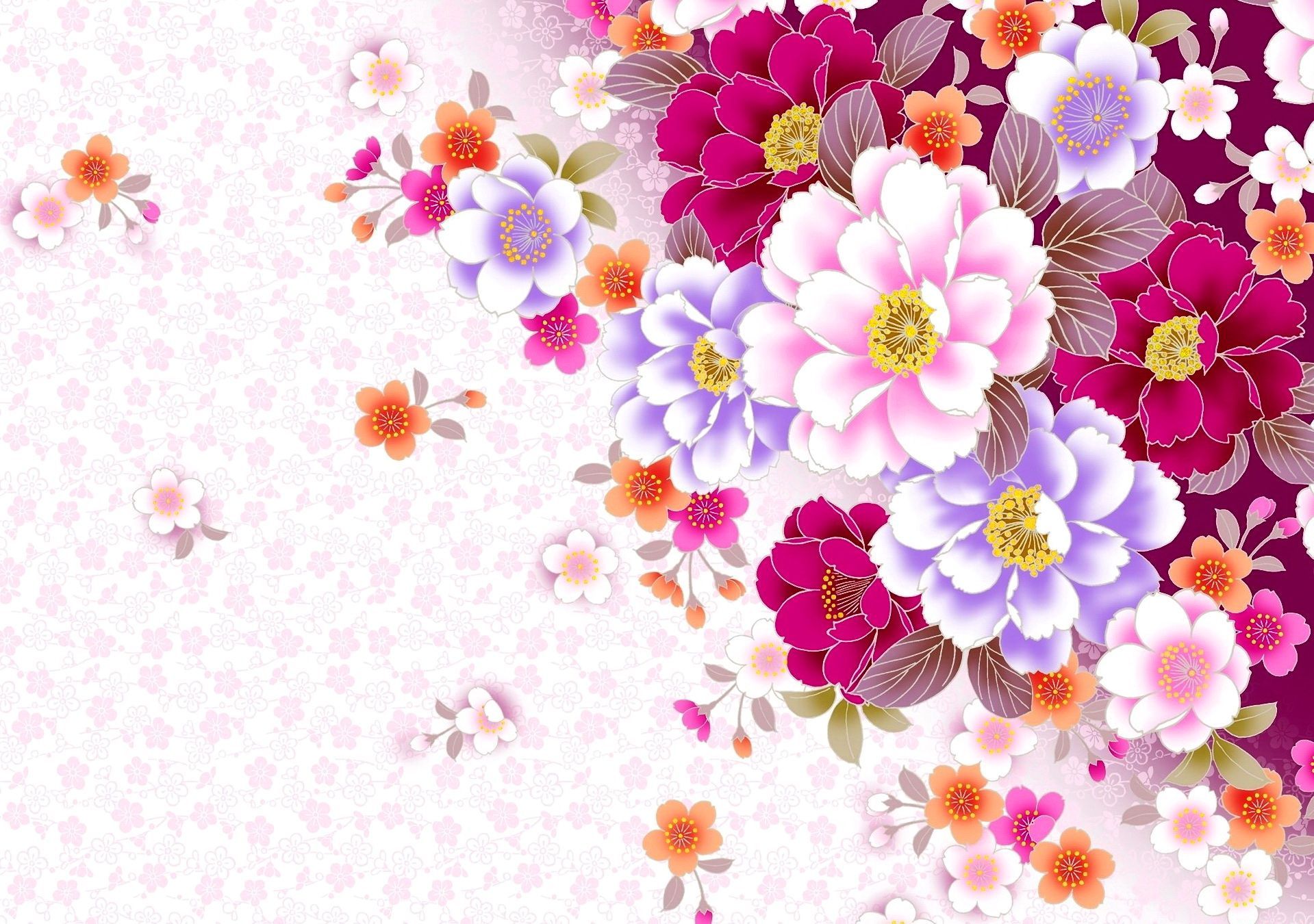 Great Pink Flower Wallpaper Laptop/phone Backgrounds - High Resolution Wallpaper  Floral Background - 1919x1350 Wallpaper 