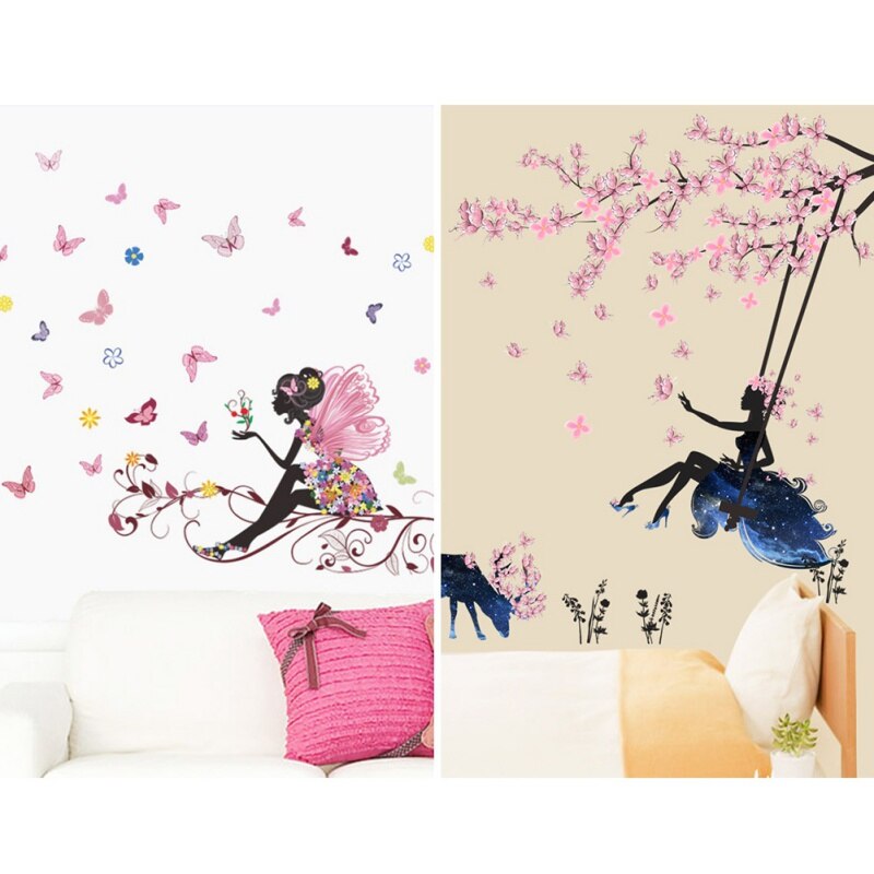 Girl Flying Butterfly On Wall - 800x800 Wallpaper - teahub.io