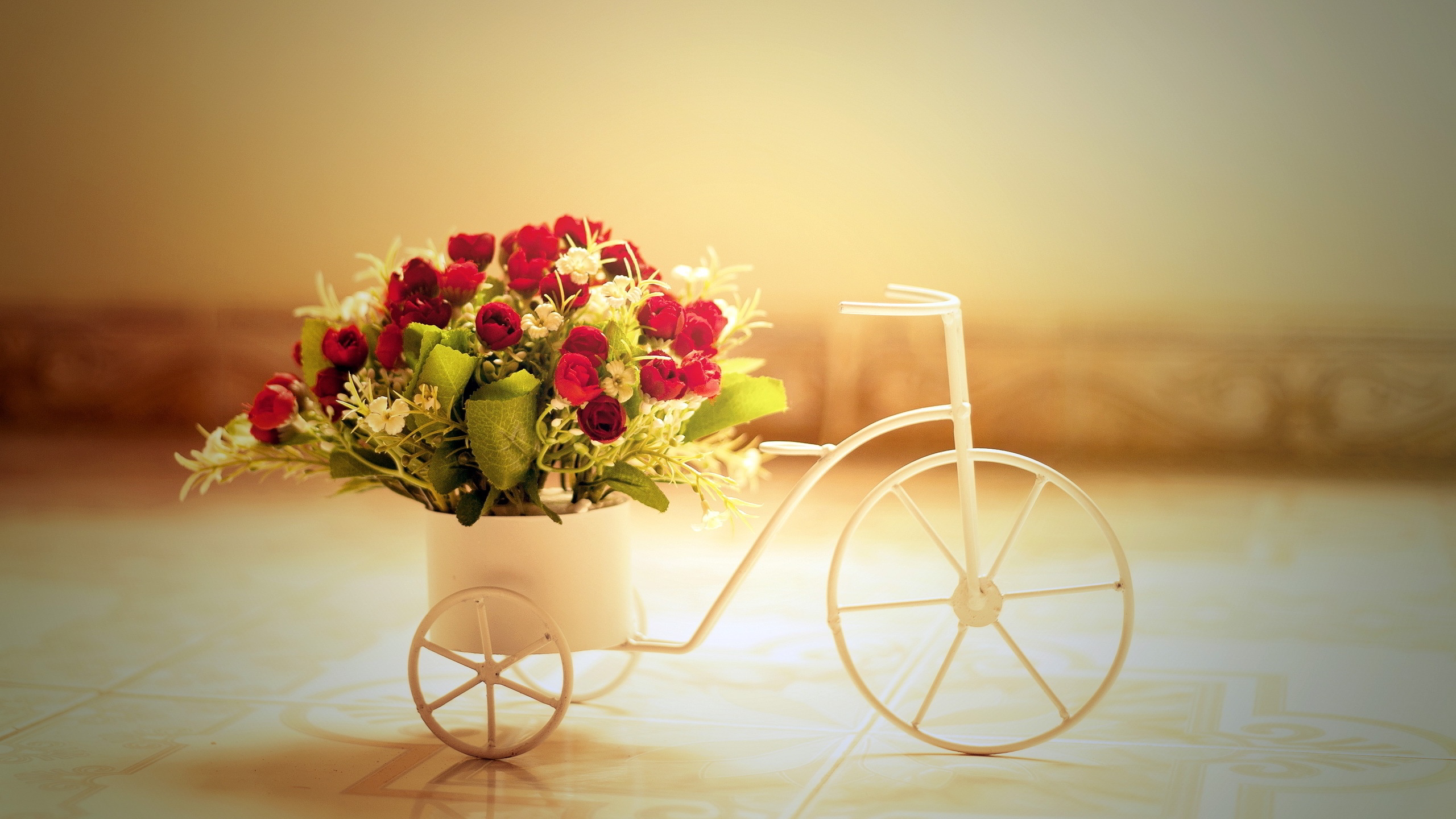 cycle with flower basket