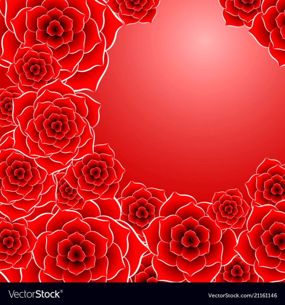 Beautiful Red Rose Flower Background Royalty Free Vector - Flower Vector Background - HD Wallpaper 