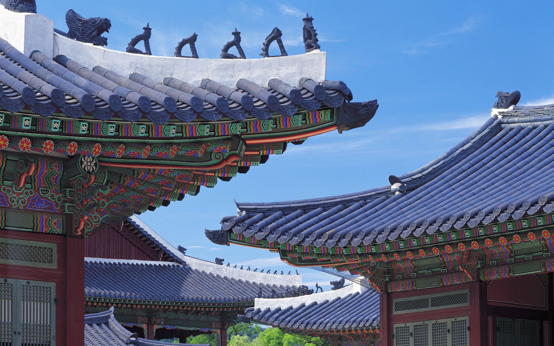 Download Hd Wallpapers Palace Rooftops In Gyeongbokgung 2c Korea ...