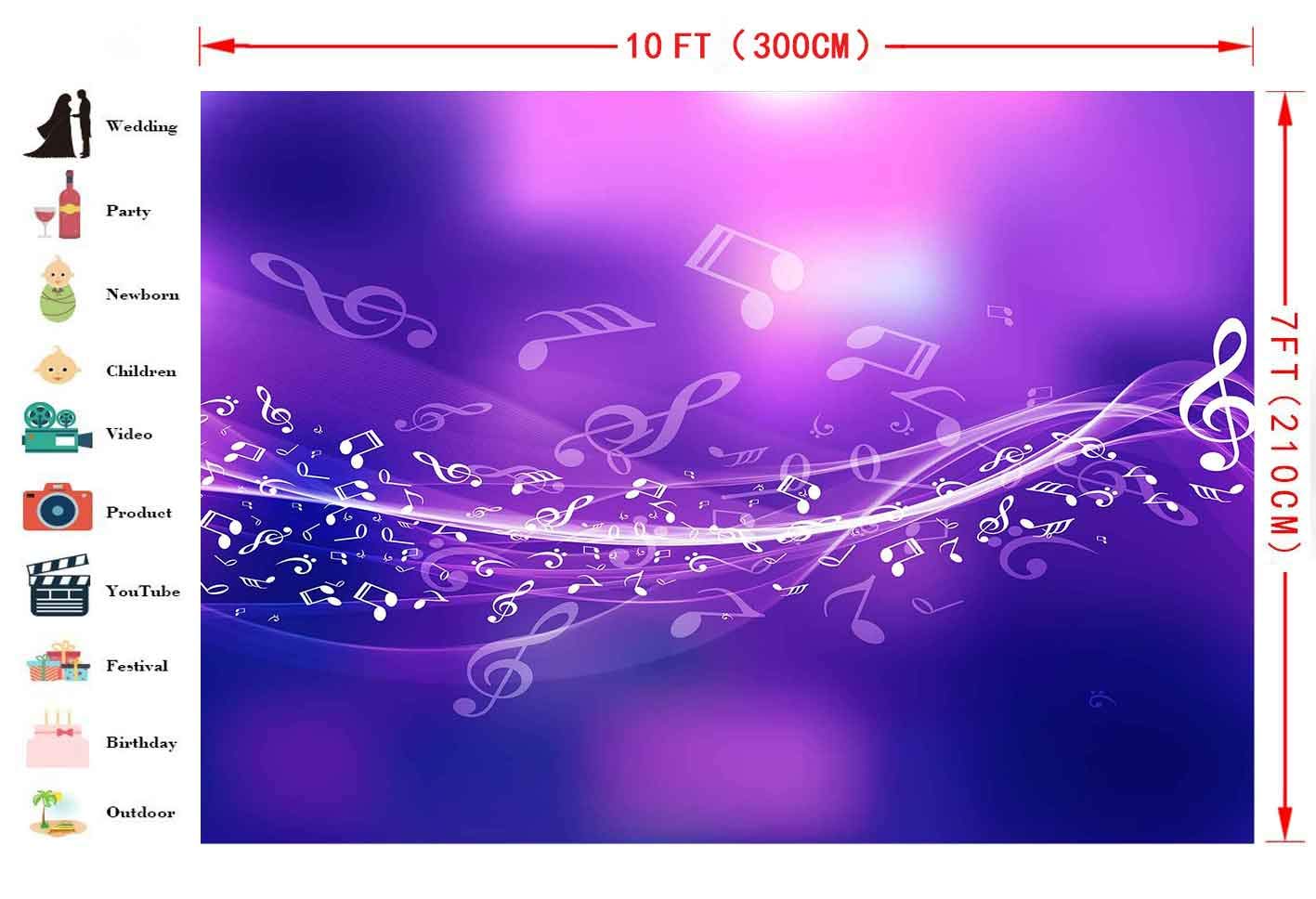 purple music notes background