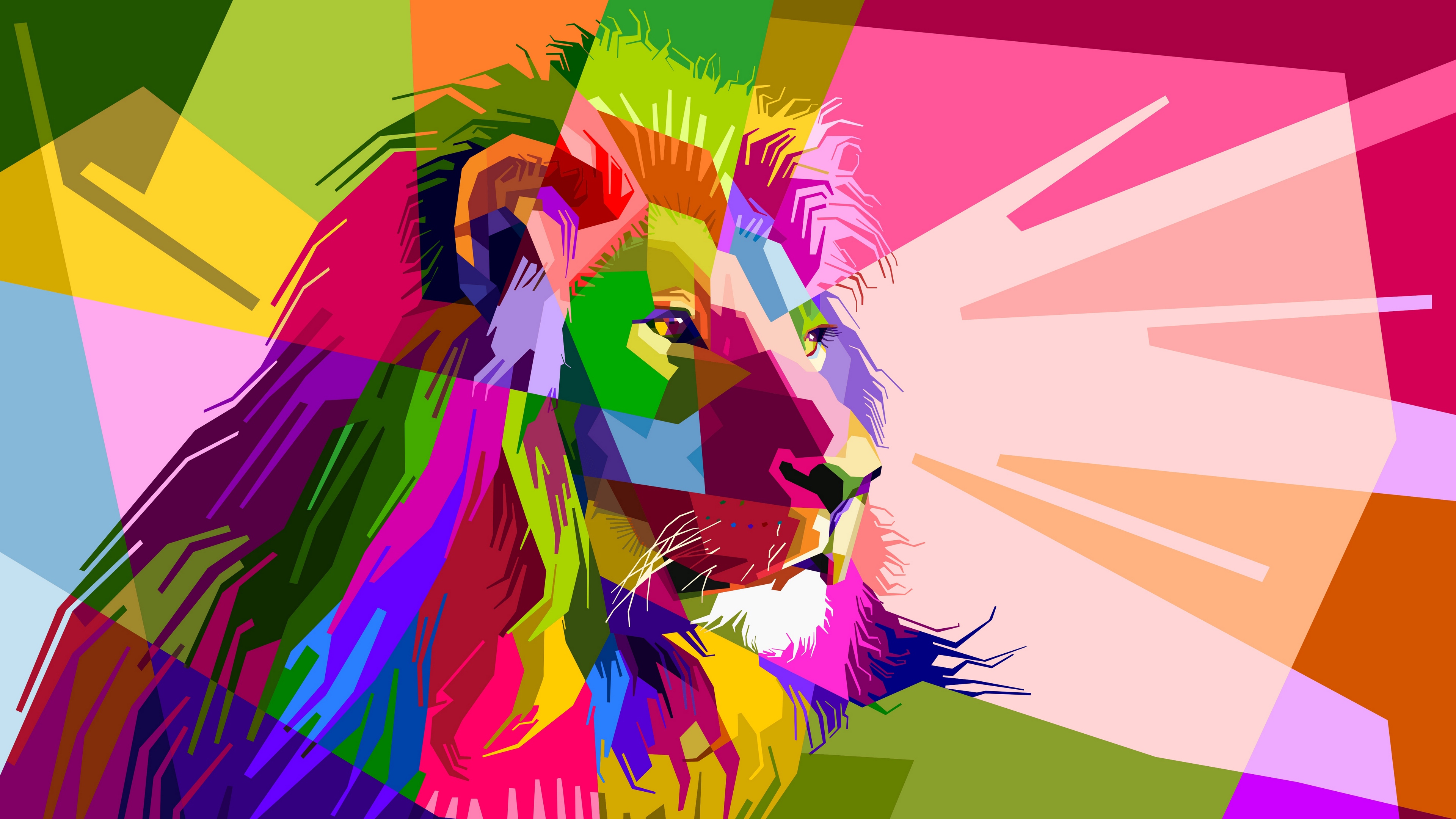 colorful lion wallpaper