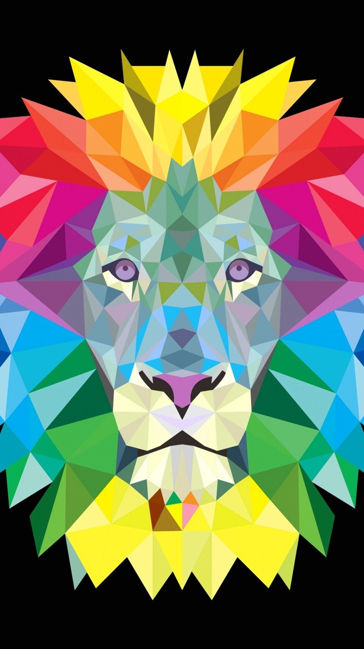 colorful lion wallpaper