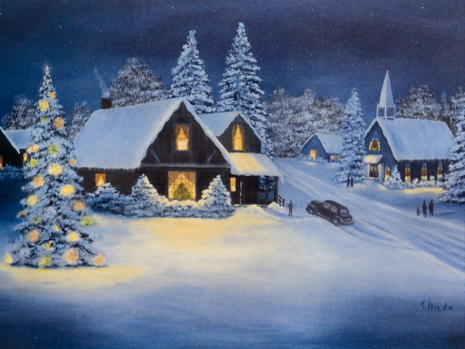 Christmas View - HD Wallpaper 