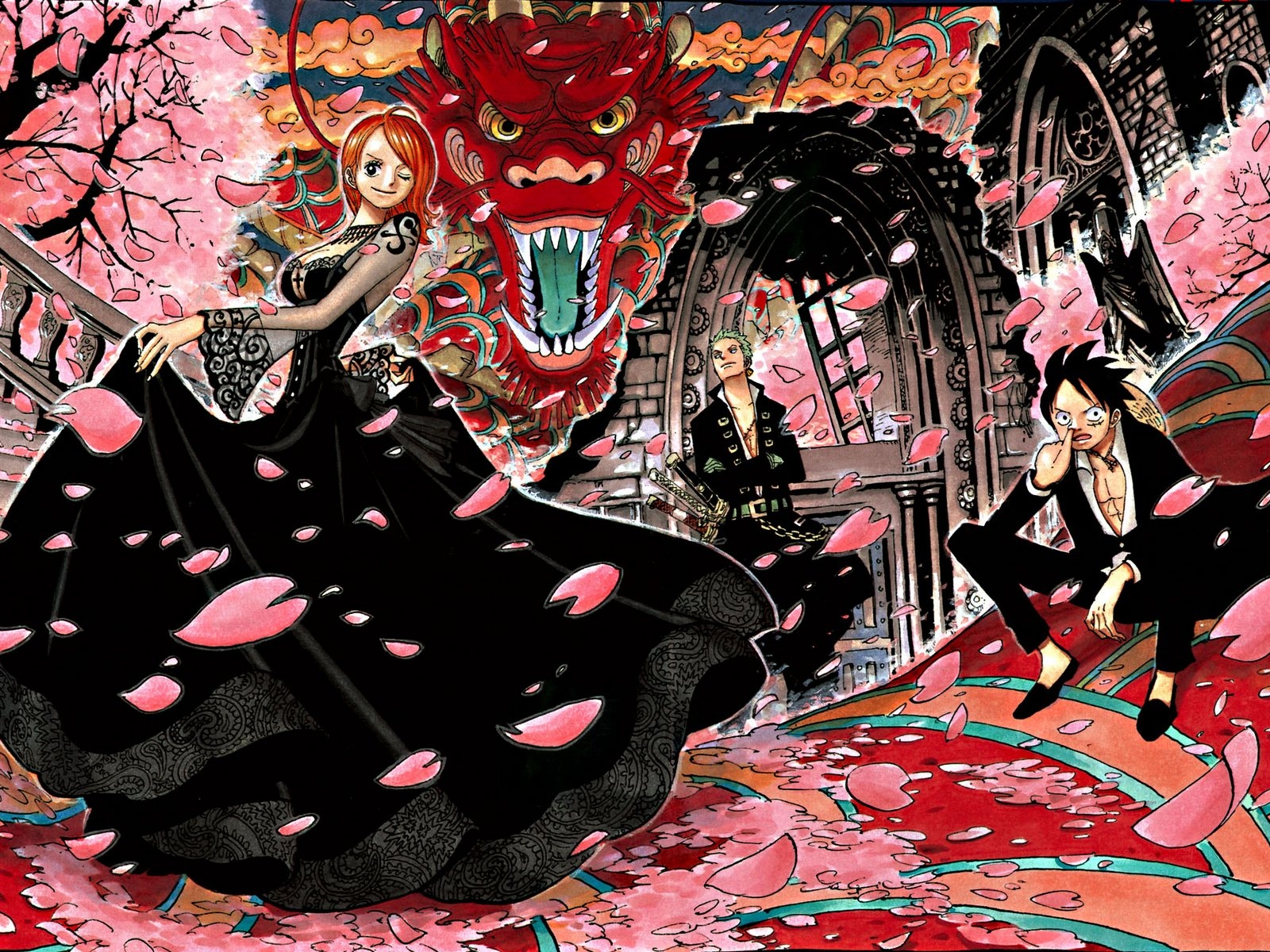 One Piece Cherry Blossom Cover 1600x10 Wallpaper Teahub Io