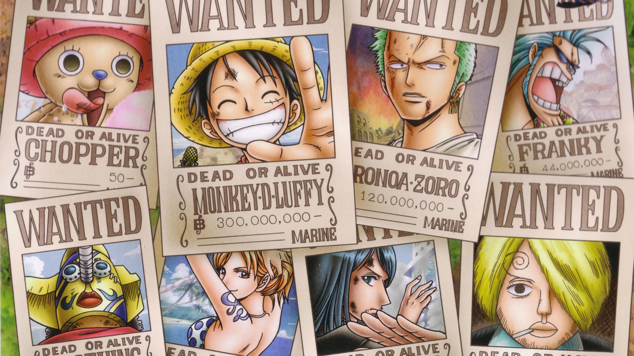 One Piece Nico Robin Nami Luffy Roronoa Zoro Sanji Wanted One Piece Enies Lobby 48x1152 Wallpaper Teahub Io