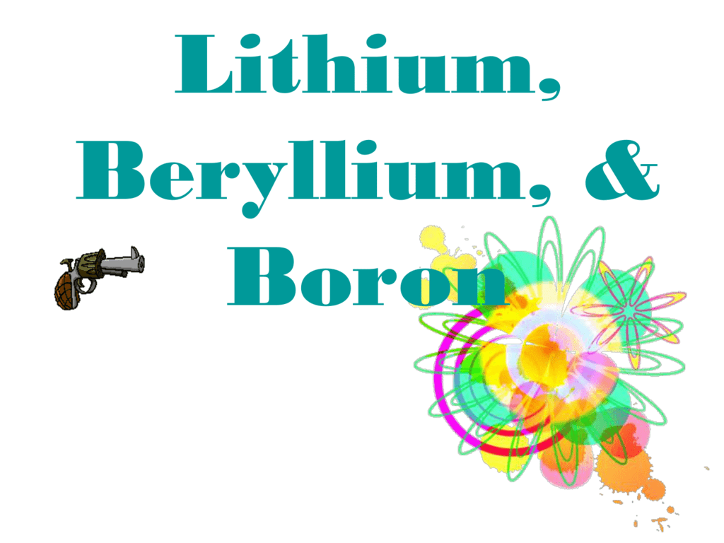 Lithium Beryllium Boron - HD Wallpaper 