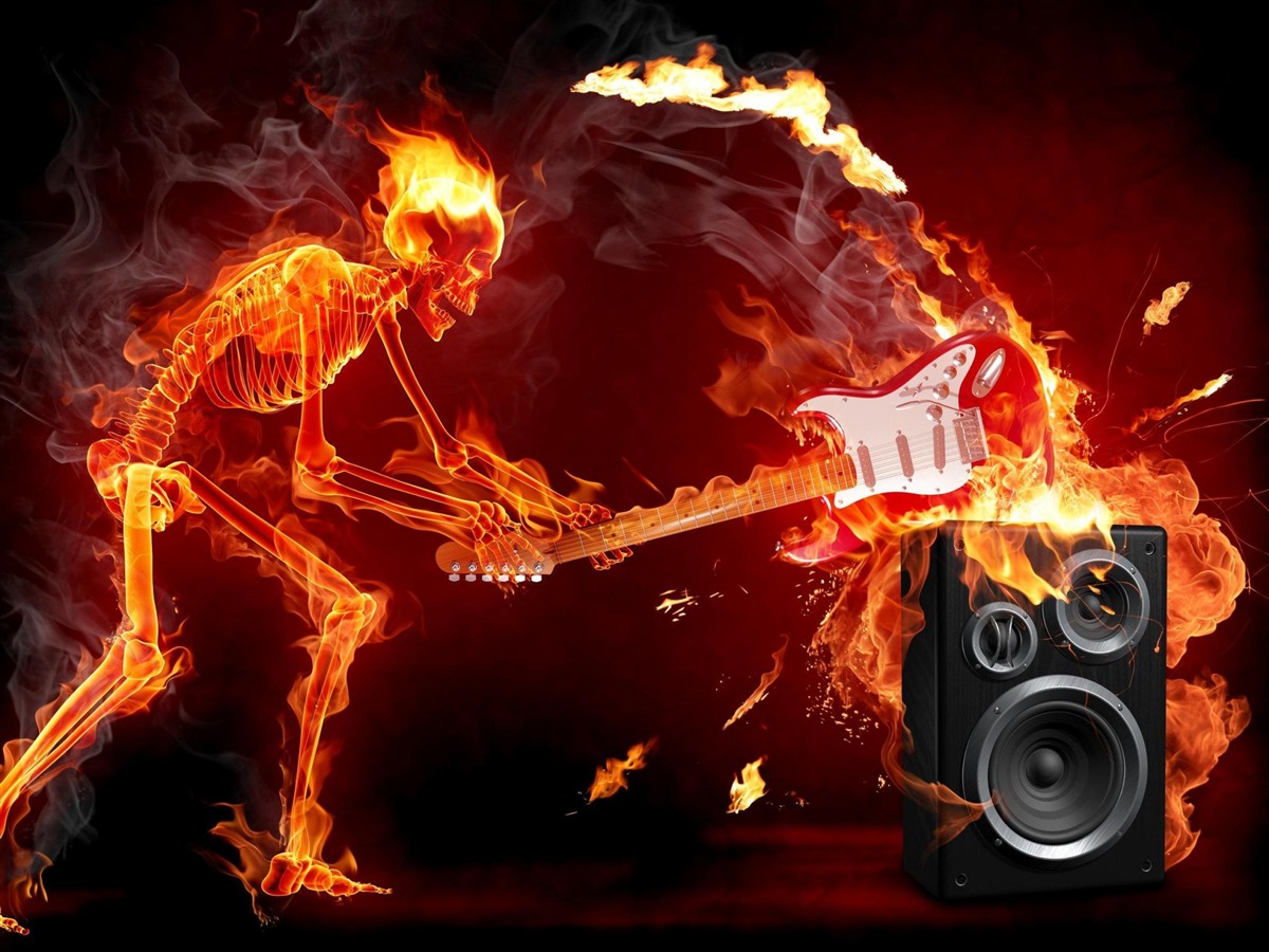 Rock Music Fire - 1200x900 Wallpaper 