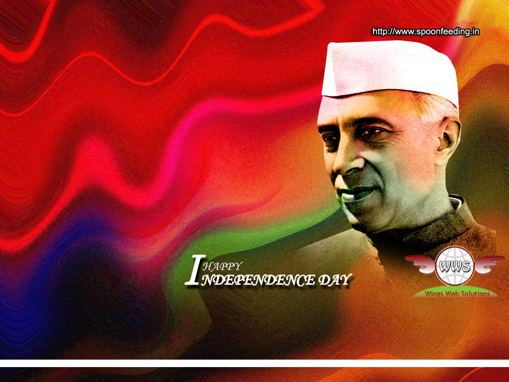 Download Independence Day 15 August Independence Day - Jawaharlal Nehru  With Rose - 1024x768 Wallpaper 