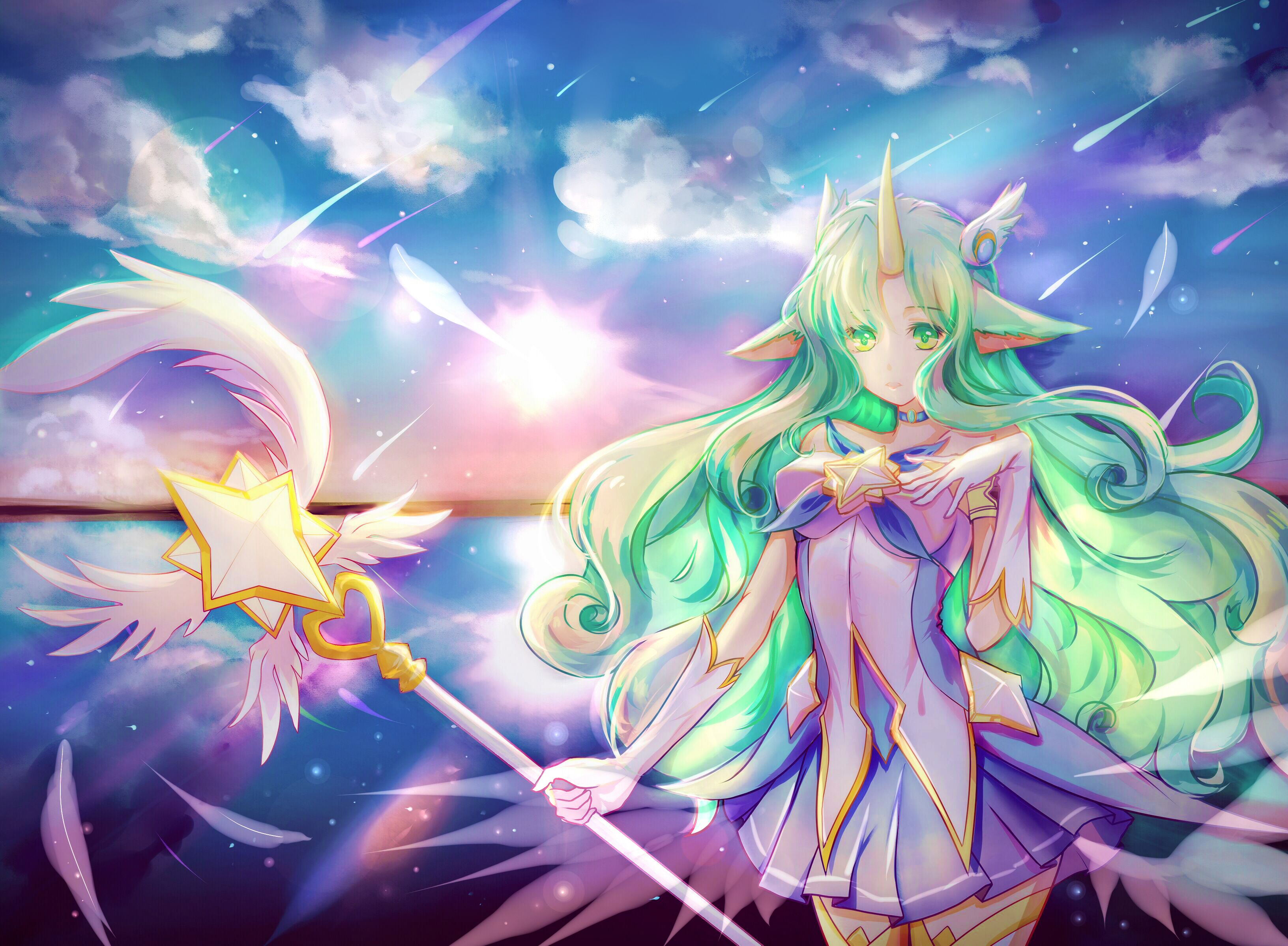 Сорака. Звездная защитница Сорака. Сорака лига легенд. Сорака арт. League of Legends Star Guardian Soraka.