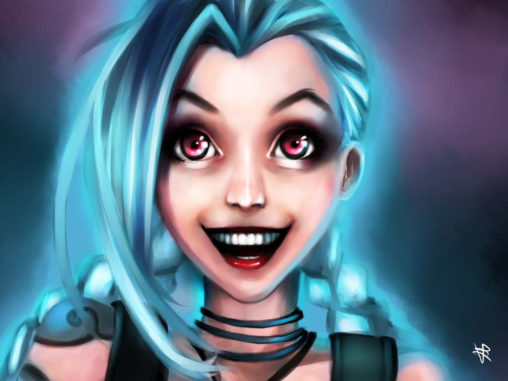 Jinx - Jinx League Of Legends Face - HD Wallpaper 